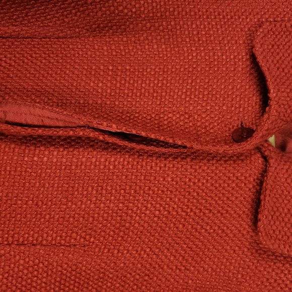 Theory Orange Tweed Button Up Sonoa Wool Coat - Picture 5 of 9